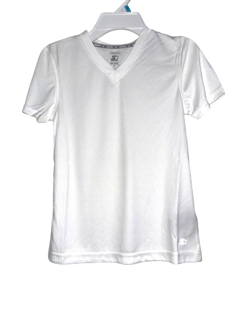 Starter Little  Boys White Dri-Star V-Neck Athletic Shirt Medium